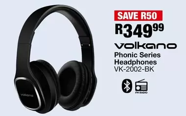 Volkano - Phonic Series HEADPHONES VK-2002-BK