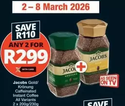Jacobs - Gold/ Krönung Caffeinated Instant Coffee