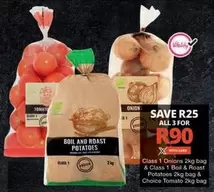 Onions, Boil & Roast Potatoes & Tomato