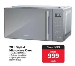 Finish - 20 L Digital Microwave Oven