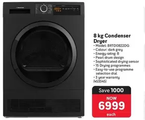 8 kg Condenser Dryer