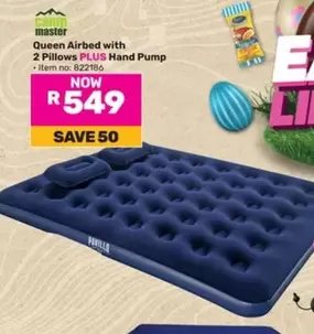 Master - Queen Airbed with 2 Pillows PLUS Hand Pump