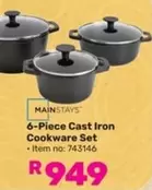 6-Piece Cast Iron Cookware Set