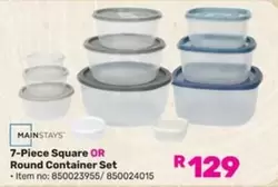 7-Piece Square OR Round Container Set