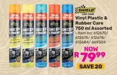 shield - Vinyl Plastic & Rubber Care 750 ml Assorted