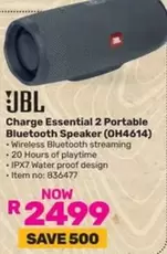 jbl - Charge Essential 2 Portable Bluetooth Speaker (OH4614)