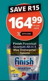 Finish - Powerball Quantum All-in-1 Max Dishwasher Tablets