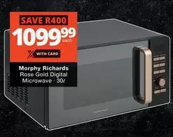 Rose Gold Digital Microwave 30l