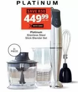 Platinum - Stainless Steel Stick Blender Set