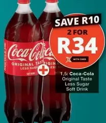 Coca cola - Coca-Cola Original Taste Less Sugar Soft Drink