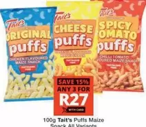 Tait's - Puffs Maize Snack All Variants