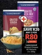 Lancewood - Grated Cheese