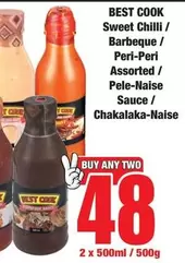 Sweet Chilli / Barbeque / Peri-Peri Assorted / Pele-Naise Sauce / Chakalaka-Naise