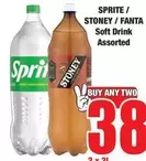 STONEY - SPRITE /  / FANTA Soft Drink Assorted
