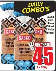 SASKO - More Slices Sliced White Bread