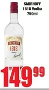 Smirnoff - 1818 Vodka