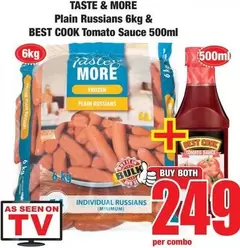 Frozen - Plain Russians & Tomato Sauce