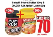 Yum Yum - Smooth Peanut Butter & Apricot Jam