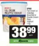 Spar - Full Cream or Indulge Assorted or Double Cream Plain Yoghurt