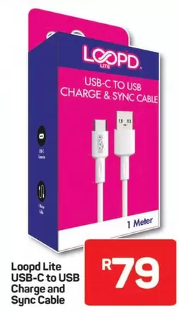Lite USB-C to USB Charge and Sync Cable