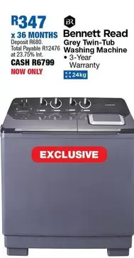 Total - Grey Twin-Tub Washing Machine