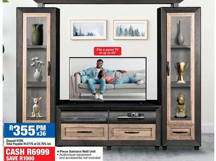 Total - 4-Piece Santana Wall Unit