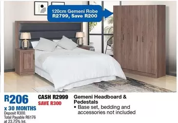 Total - Gemeni Headboard & Pedestals