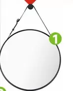 Inspire - Barbier Mirror Black 57cm