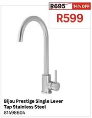 Bijiou Prestige Single Lever Tap Stainless Steel 81498604