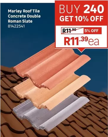 Marley - Roof Tile Concrete Double Roman Slate