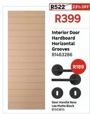 Interior Dool Hardboard Horizontal Grooves