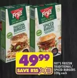 Fry's - FROZEN TRADITIONAL/ SPICED BURGERS