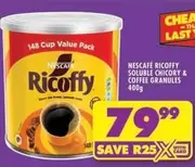 Ricoffy - RICOFFY SOLUBLE CHICORY & COFFEE GRANULES
