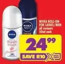 Nivea - ROLL-ON FOR LADIES/MEN