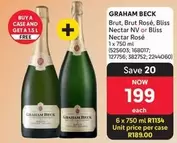 Graham Beck - Brut Rosé, Bliss Nectar NV or Bliss Nectar Rosé