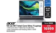 Acer - 40 cm (16") Intel Core Ultra 7 Laptop
