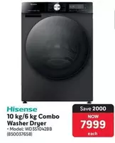 Hisense - 10 kg/6 kg Combo Washer Dryer