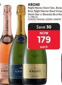 Krone - Night Nectar Demi-Sec, Borea Brut, Night Nectar Rosé Vintage Demi-Sec or Borealis Brut Rose
