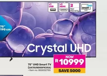 75" UHD Smart TV (UA75U8000FKXXA)