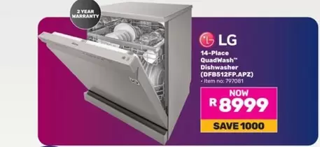 LG - 14-Place QuadWash Dishwasher (DFB512FP.APZ)