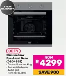 Defy - Slimline Inox Eye-Level Oven (DB0486E)