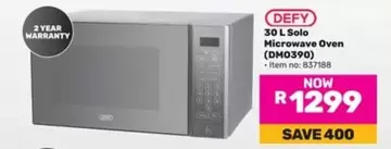 Defy - 30 L Solo Microwave Oven (DM0390)