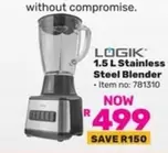Logik - 1.5 L Stainless Steel Blender