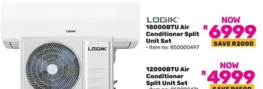 Logik - 18000BTU Air Conditioner Split Unit Set, 12000BTU Air Conditioner Split Unit Set