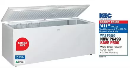 KIC - Chest Freezer KGCS75WH