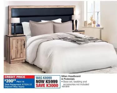 Total - Milan Headboard & Pedestals