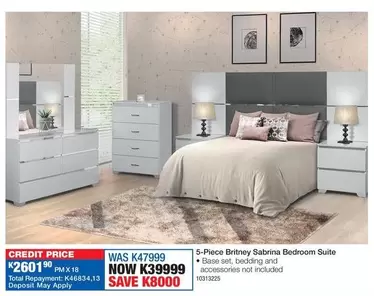 Total - Britney Sabrina Bedroom Suite