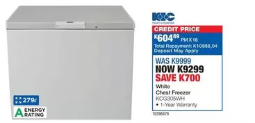 KIC - Chest Freezer KCG305WH