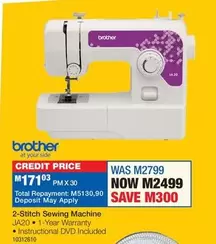 Brother - 2-Stitch Sewing Machine