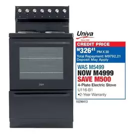 Univa - 4-Plate Electric Stove U116-B1